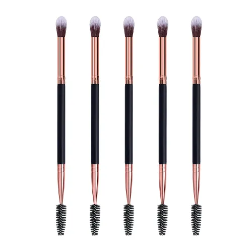 Factory straight batch high-end double head eyeshadow brush eyelash curl White pink black a variety of colors can be customized