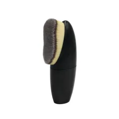 High quality Skin Friendly curved Tight bristles Black White handle Easy to Carry Body Brush Tanning Brush Free sample