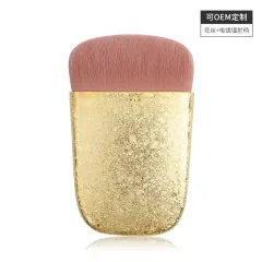 Wholesale high quality skin friendly gradual color brush bristles pink purple gold ABS handle easy to carry dry and wet dual use body brush tanning brush free sample can be customized