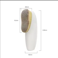 High quality Skin Friendly curved Tight bristles Black White handle Easy to Carry Body Brush Tanning Brush Free sample