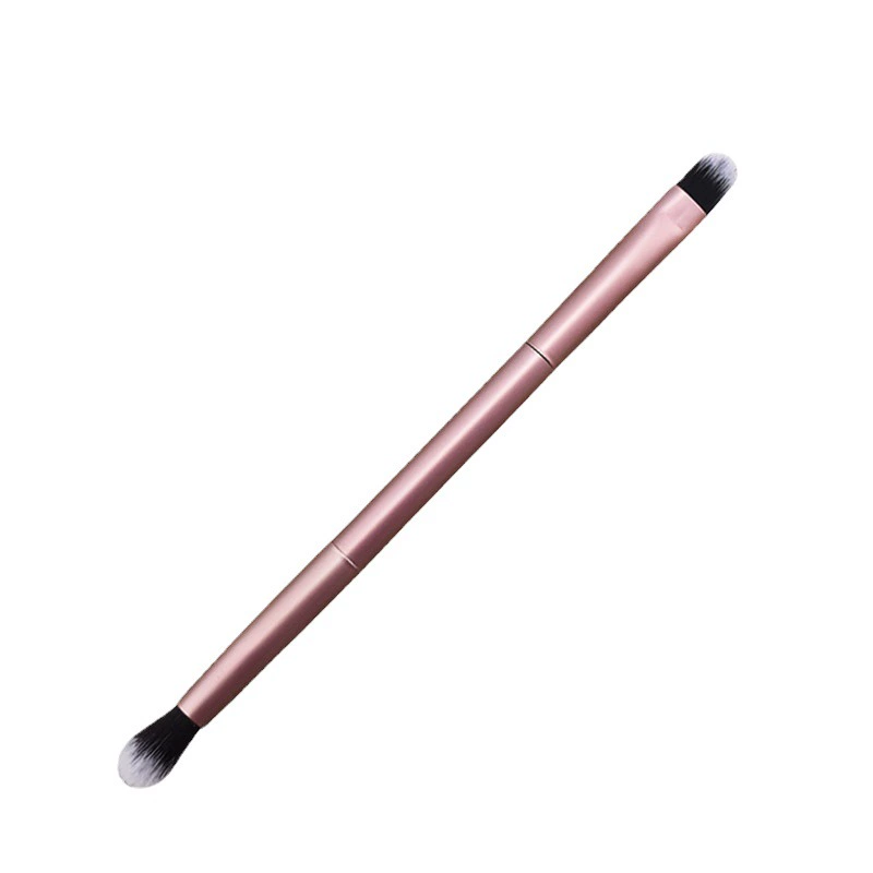 Factory direct batch free sample high-end double head rose gold eyeshadow brush customizable