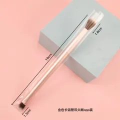Factory direct batch free sample high-end double head rose gold eyeshadow brush customizable