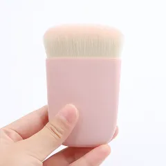 Wholesale high quality skin friendly gradual color brush bristles pink purple gold ABS handle easy to carry dry and wet dual use body brush tanning brush free sample can be customized