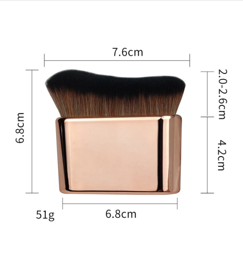 Wholesale high quality curved bristles Rose Gold Pink black white glossy matte wooden handle easy to carry mask brush Skincare brush