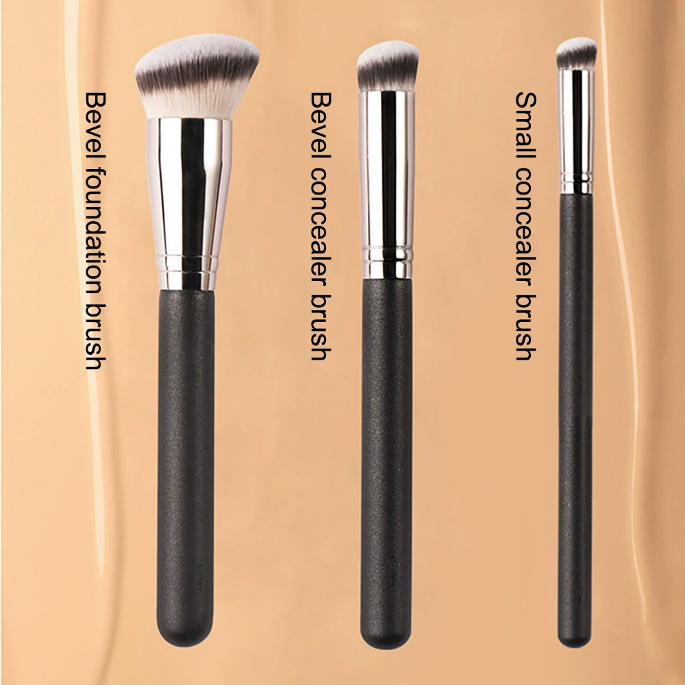 Free sample factory wholesale high-end 3pcs seamless foundation brush concealer