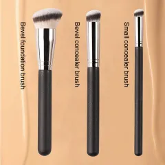 Free sample factory wholesale high-end 3pcs seamless foundation brush concealer