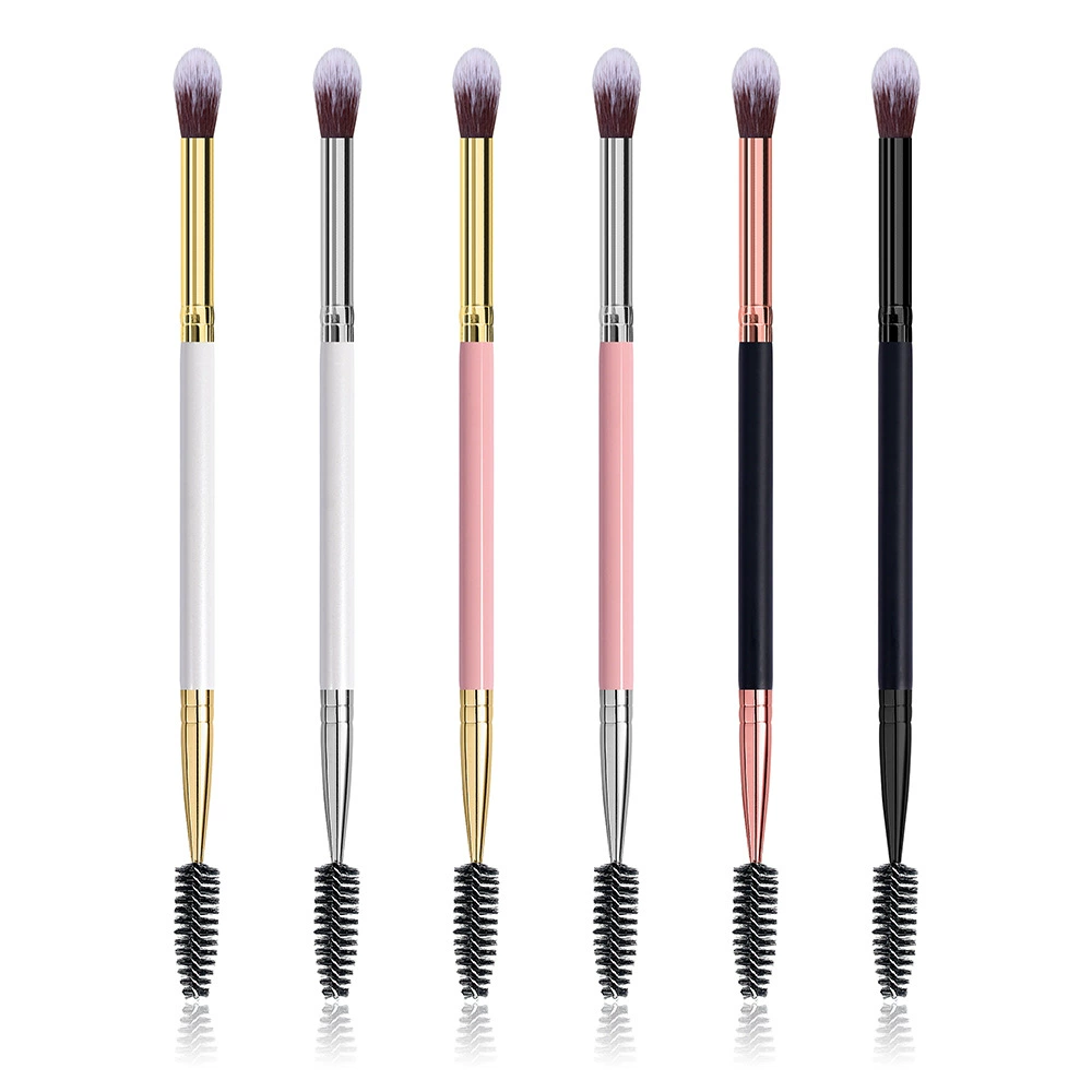 Factory straight batch high-end double head eyeshadow brush eyelash curl White pink black a variety of colors can be customized
