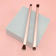 Factory direct batch free sample high-end double head rose gold eyeshadow brush customizable