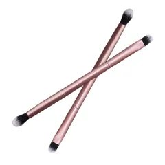 Factory direct batch free sample high-end double head rose gold eyeshadow brush customizable