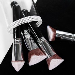 Customation Copper Tube 3D/4D Synthetic Hair Liquid Cream Multifunction Makeup Tool Contour Bronzer Foundation Brush