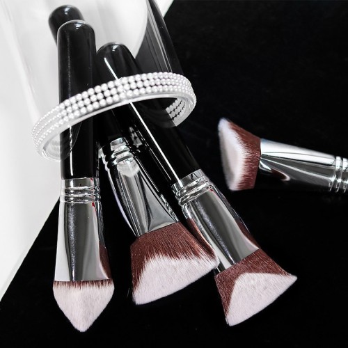Customation Copper Tube 3D/4D Synthetic Hair Liquid Cream Multifunction Makeup Tool Contour Bronzer Foundation Brush