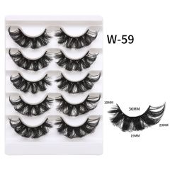 High Quality Wholesale Fluffy Faux Mink Eyelashes 3D Silk Strip Lashes Best Selling Private Label