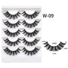 High Quality Wholesale Fluffy Faux Mink Eyelashes 3D Silk Strip Lashes Best Selling Private Label