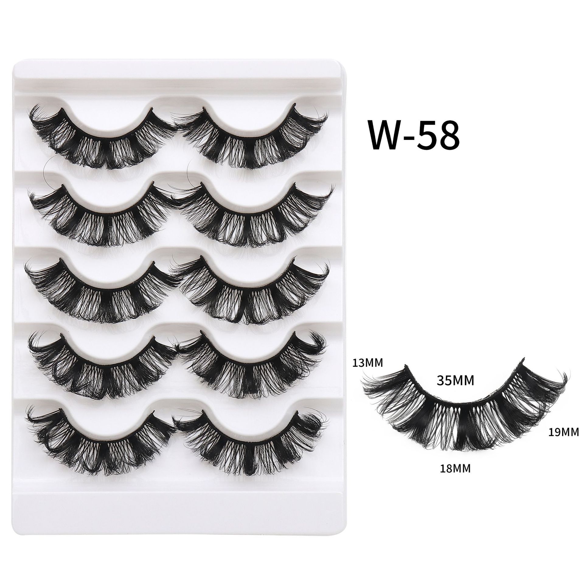 High Quality Wholesale Fluffy Faux Mink Eyelashes 3D Silk Strip Lashes Best Selling Private Label