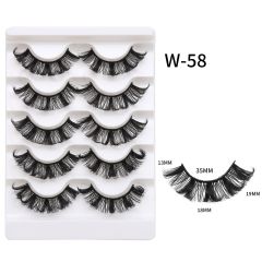 High Quality Wholesale Fluffy Faux Mink Eyelashes 3D Silk Strip Lashes Best Selling Private Label