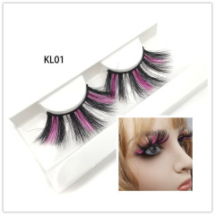 Free Sample Natural Eyelashes Wholesale 6D Fluffy Eyelashes Black Cotton Band False Eye Lashes