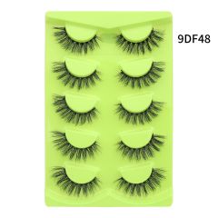 HOT selling 3D fluffy faux mink full strip eye lashes vendor vegan fake faux mink eyelash