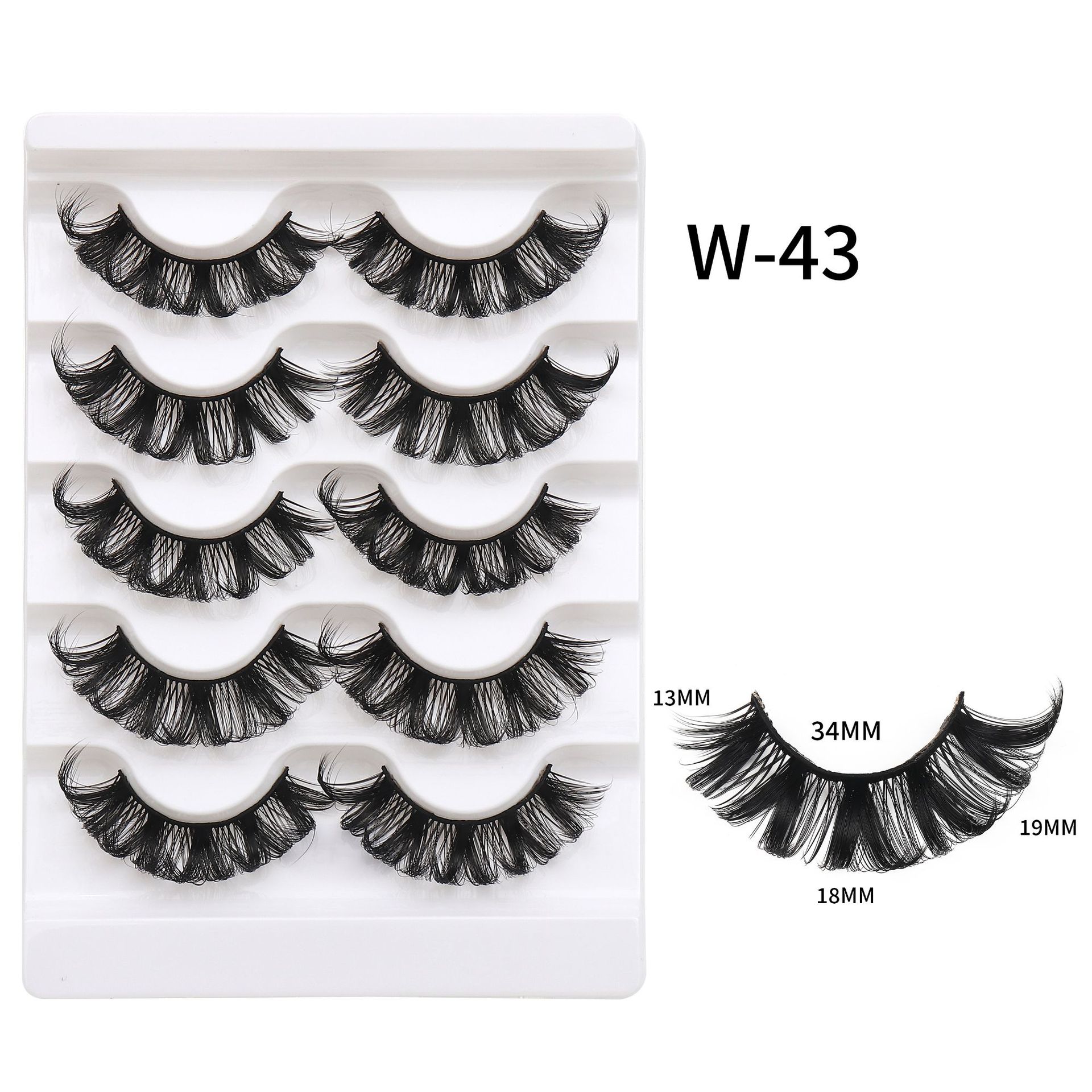 High Quality Wholesale Fluffy Faux Mink Eyelashes 3D Silk Strip Lashes Best Selling Private Label