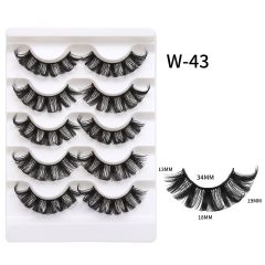 High Quality Wholesale Fluffy Faux Mink Eyelashes 3D Silk Strip Lashes Best Selling Private Label