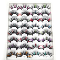 Free Sample Natural Eyelashes Wholesale 6D Fluffy Eyelashes Black Cotton Band False Eye Lashes