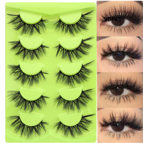 HOT selling 3D fluffy faux mink full strip eye lashes vendor vegan fake faux mink eyelash