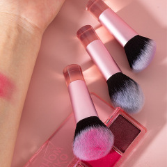 2024 latest transparent pink handle thickened aluminum tube blush brush loose powder brush