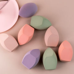 Multi-faceted beauty sponge can be used wet or dry