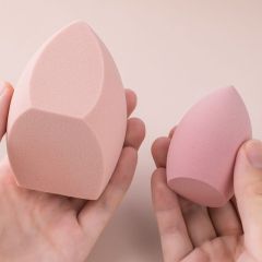 Multi-faceted beauty sponge can be used wet or dry