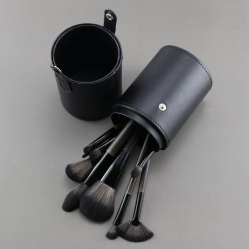 Carbon black 14 high-end luxury customized makeup brushes with bag