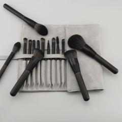 Carbon black 14 high-end luxury customized makeup brushes with bag