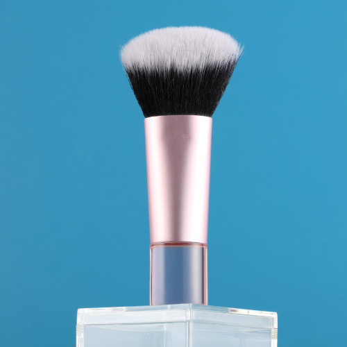 2024 latest transparent pink handle thickened aluminum tube blush brush loose powder brush