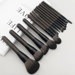 Carbon black 14 high-end luxury customized makeup brushes with bag