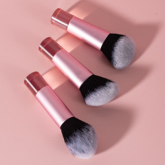 2024 latest transparent pink handle thickened aluminum tube blush brush loose powder brush