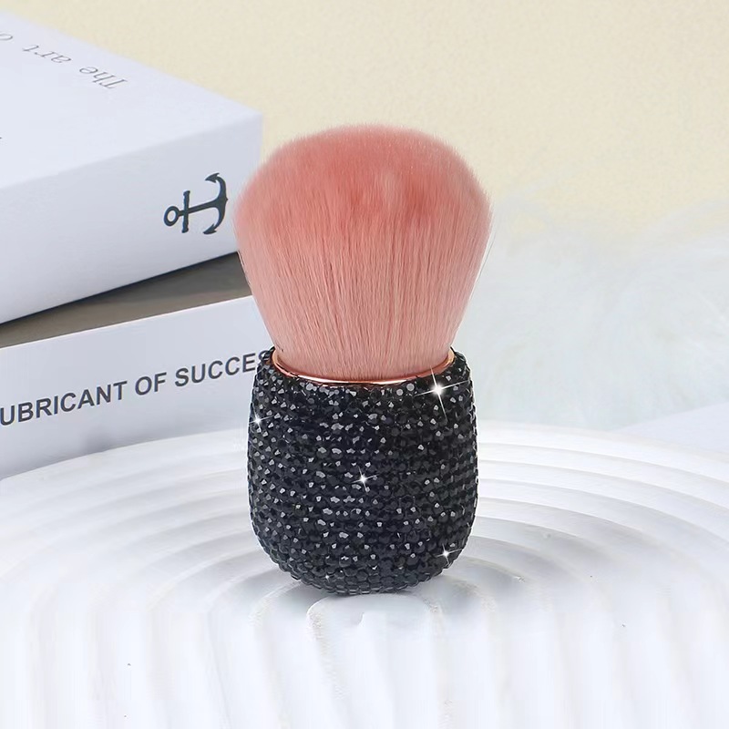 New Colorful Diamond Handle Nail Dust Brush Professional Nail Art Care Soft Remove Makeup Brush Nail