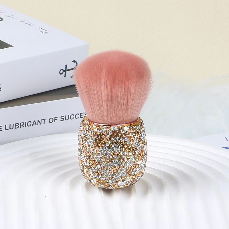 New Colorful Diamond Handle Nail Dust Brush Professional Nail Art Care Soft Remove Makeup Brush Nail