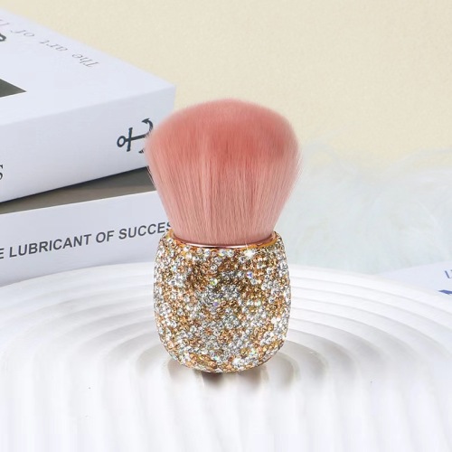 New Colorful Diamond Handle Nail Dust Brush Professional Nail Art Care Soft Remove Makeup Brush Nail