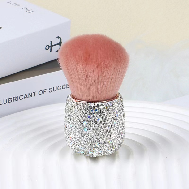 New Colorful Diamond Handle Nail Dust Brush Professional Nail Art Care Soft Remove Makeup Brush Nail