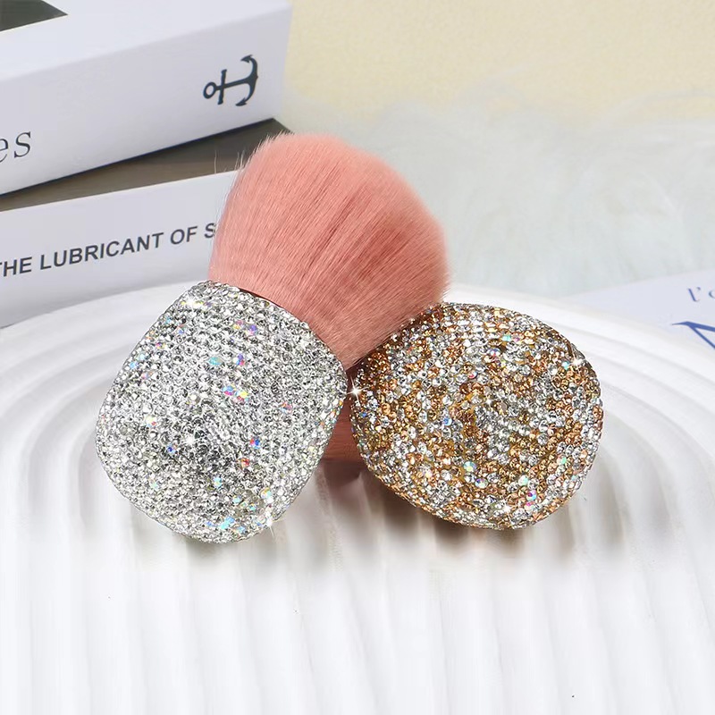 New Colorful Diamond Handle Nail Dust Brush Professional Nail Art Care Soft Remove Makeup Brush Nail