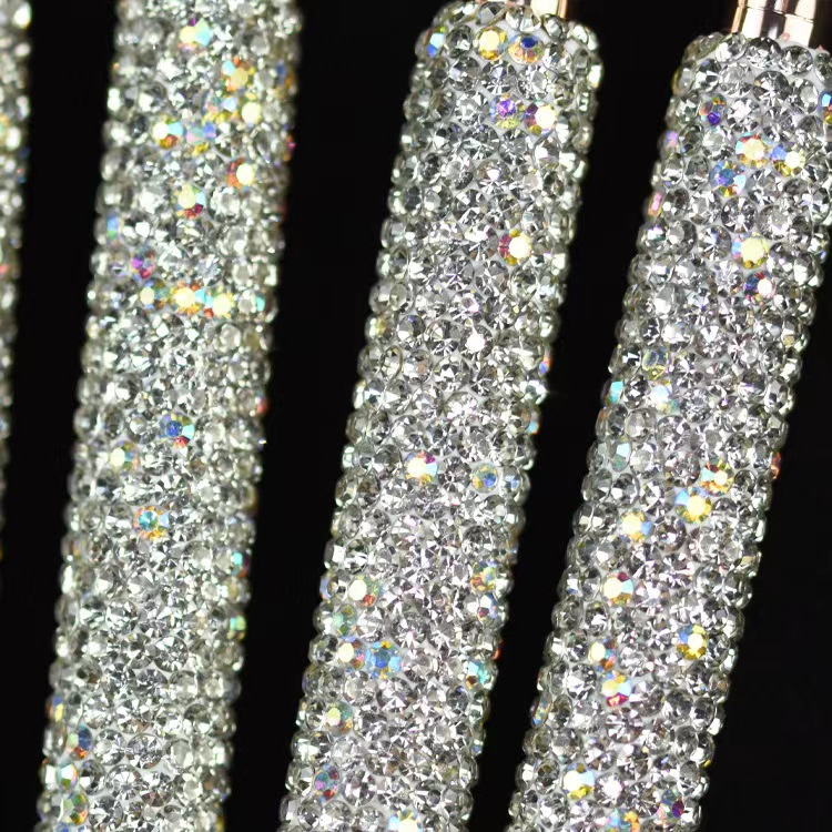 Custom Glitter Handle 21pcs crystal diamond foundation brush set makeup brushes