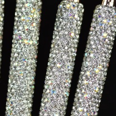 Custom Glitter Handle 21pcs crystal diamond foundation brush set makeup brushes