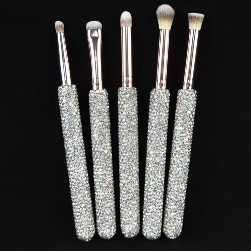 Custom Glitter Handle 21pcs crystal diamond foundation brush set makeup brushes