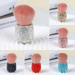 New Colorful Diamond Handle Nail Dust Brush Professional Nail Art Care Soft Remove Makeup Brush Nail