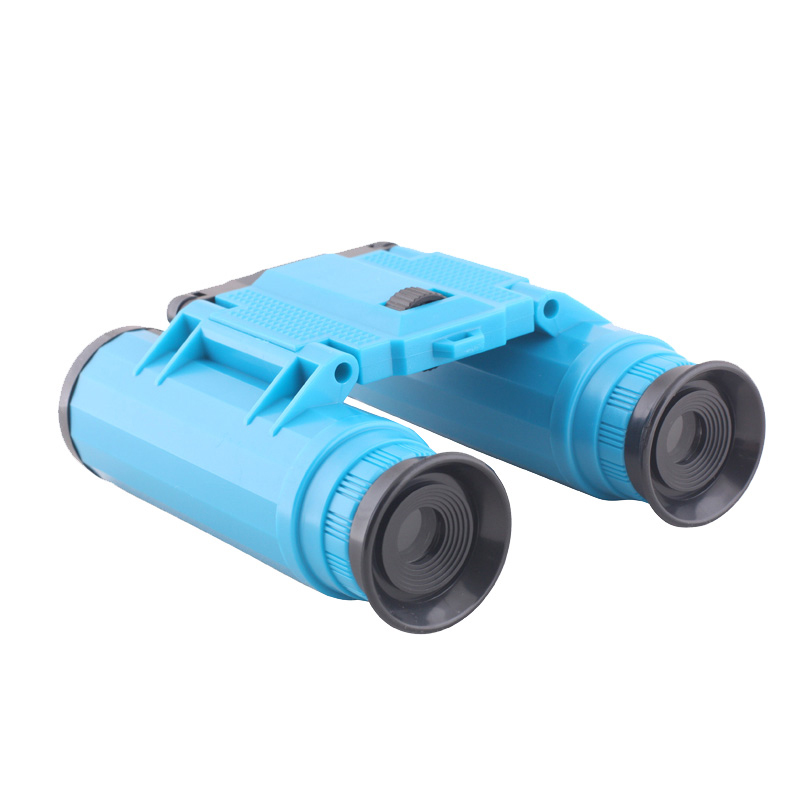 Kids Outdoor Observation Educational 4x28 Plastic Telescope Toy Binoculars with Neck String