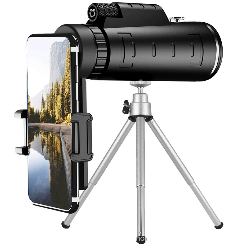 40x60 Bird Watching Tripod Base Smartphone Mini Monocular Telescope for Phone
