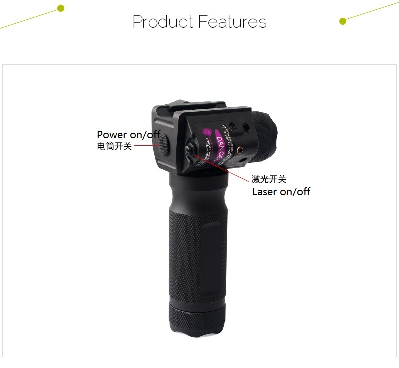 Handheld Green Red Laser Tatical Flashlight JAXY F9911