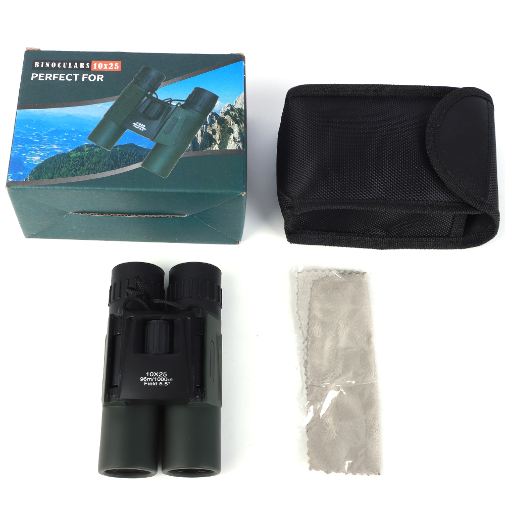 Camping Portable Pocket Compact Binoculars JAXY D2406 10x25
