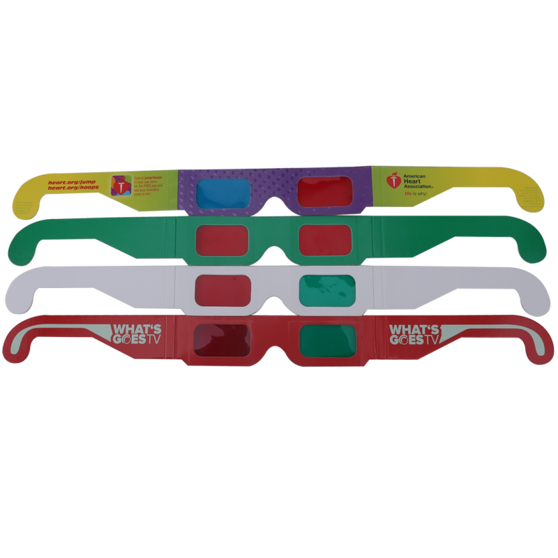 Red Cyan Certified Custom Cardboard 3d Paper Glasses