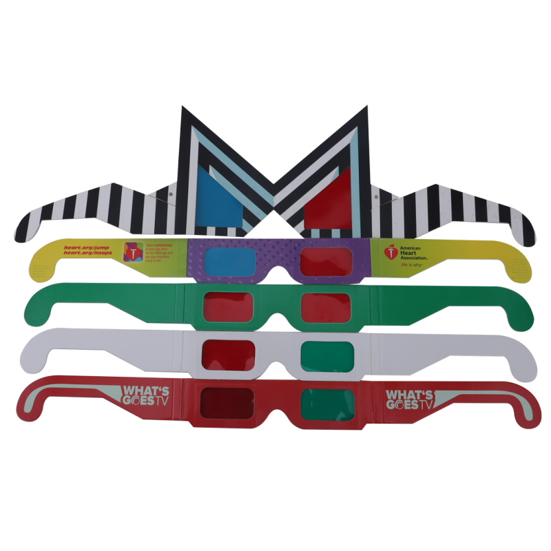 Red Cyan Certified Custom Cardboard 3d Paper Glasses