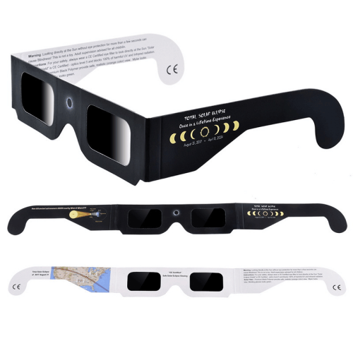 Watching Sun Viewing 3D CE/ISO Certified 12312-2 Paper Solar Eclipse Glasses WGD07