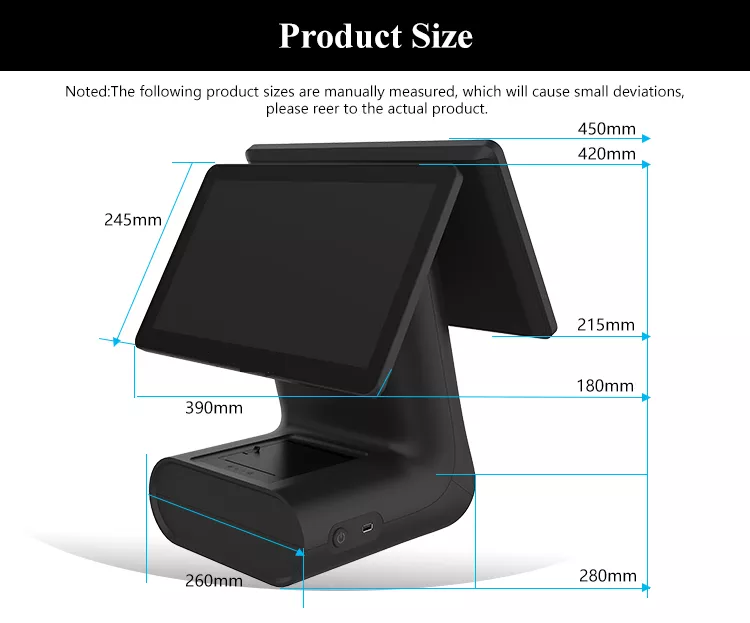15.6''+15.6'' All In One Capacitive Touch POS Terminal M997s